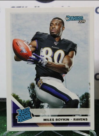 2019 PANINI DONRUSS  MILES BOYKIN # 330 RATED ROOKIE NFL RAVENS GRIDIRON CARD