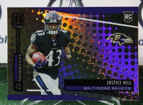 2019 PANINI UNPARALLELED JUSTICE HILL # 277 ROOKIE  NFL RAVENS GRIDIRON CARD