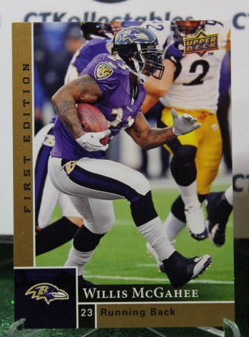 2009 UPPER DECK WILLIS McGAHEE # 12 GOLD NFL RAVENS GRIDIRON CARD