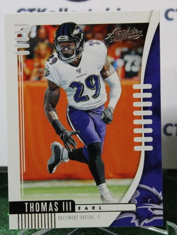 2019 PANINI ABSOLUTE KARL THOMAS III # 15 NFL RAVENS GRIDIRON CARD