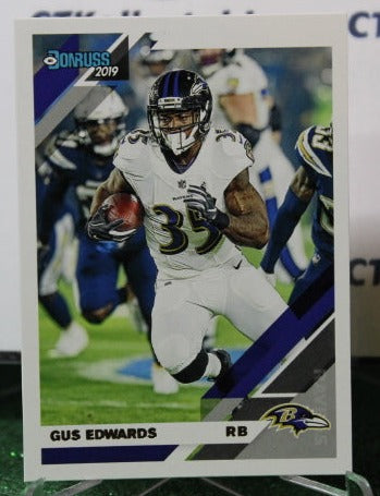 2019 PANINI DONRUSS GUS EDWARDS # 26 NFL RAVENS GRIDIRON CARD