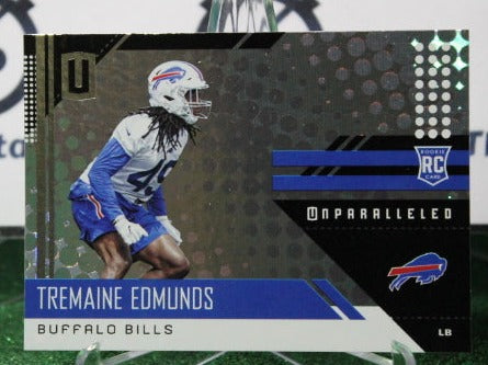 2018 PANINI UNPARALLELED TREMAINE EDMUNDS # 241 ROOKIE NFL BUFFALO BILLS GRIDIRON CARD