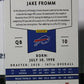 2020 PANINI CHRONICLES JAKE FROMM # PA-6 ROOKIE  NFL BUFFALO BILLS GRIDIRON CARD