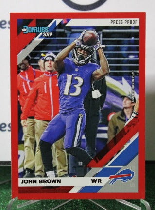 2019 PANINI DONRUSS JOHN BROWN # 164 RED PRESS PROOF NFL BUFFALO BILLS GRIDIRON CARD