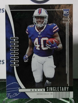2019 PANINI ABSOLUTE DEVIN SINGLETARY # 112 GREEN ROOKIE NFL BUFFALO BILLS GRIDIRON CARD