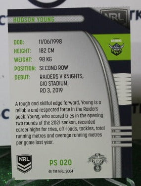 2022 NRL TRADERS HUDSON YOUNG  # PS 020 CANBERRA RAIDERS