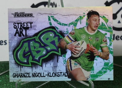 2020 NRL TRADERS CHARNZE NICOLL-KLOKSTAD  # SA 02/16 STREET ART CANBERRA RAIDERS