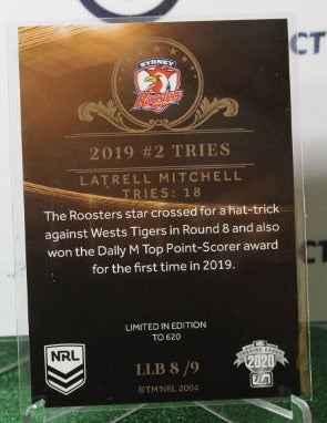 2020 NRL TRADERS LATRELL MITCHELL # LLB 8/9 BRONZE TRIES SYDNEY ROOSTERS