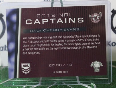 2019 NRL ELITE DALY CHERRY-EVANS # CC 06/18 CAPTAINS MANLY SEA EAGLES