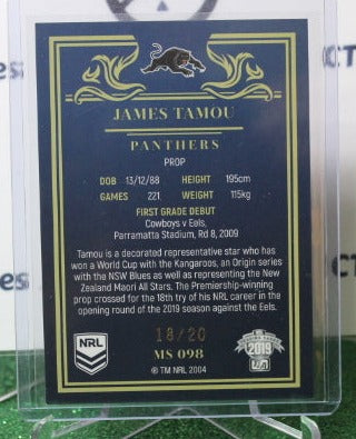 2019 NRL ELITE JAMES TAMOU # MS 098 BLUE Sapphire Mojo 18/20 PENRITH PANTHERS