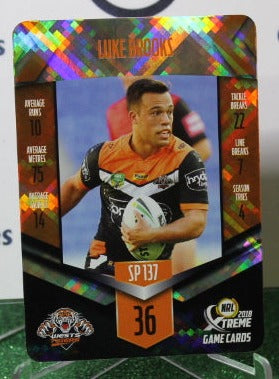 2018 NRL XTREME LUKE BROOKS # SP 137 WESTS TIGERS