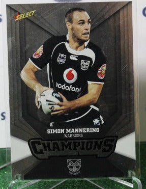2011 NRL SELECT SIMON MANNERING  # SP178 CHAMPIONS  NEW ZEALAND WARRIORS