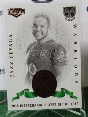 2019 NRL ELITE JAZZ TEVAGA  # DM11/18 BRONZE  NEW ZEALAND WARRIORS