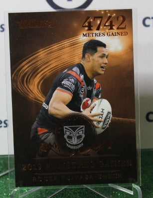 2019 NRL TRADERS ROGER TUIVASA-SHECK # LLB 1/9 METRES GAINED BRONZE NEW ZEALAND WARRIORS