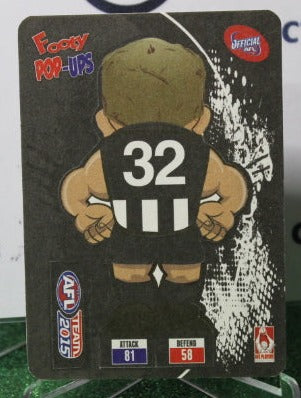 2015 TEAMCOACH  AFL TRAVIS CLOKE # P-07  FOOTY POP-UP  COLLINGWOOD MAGPIES