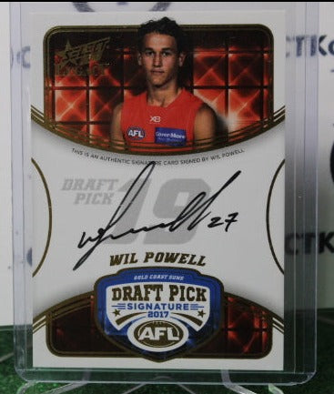 2018 SELECT LEGACY AFL  WIL POWELL  # DPS8  DRAFT PICK SIGNATURE  053/180 GOLD COAST SUNS