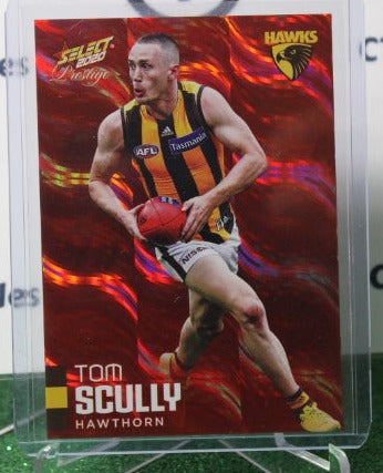 2020 SELECT  AFL PRESTIGE TOM SCULLY # 106 RED 011/170 HAWTHORN HAWKS