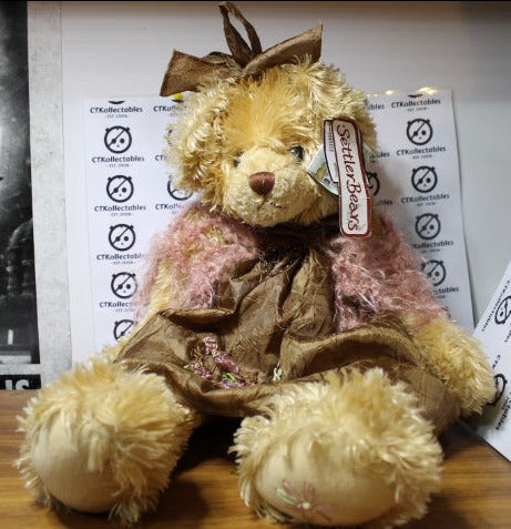 CLEMENTINE TEDDY BEAR PRE LOVED PLUSH TOY WITH TAGS BY SETTLER BEARS