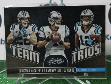 2019 PANINI ABSOLUTE McCAFFREY NEWTON MOORE # TT-CP TEAM TRIOS  NFL CAROLINA PANTHERS GRIDIRON CARD