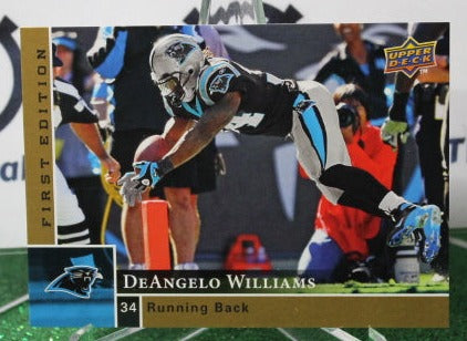 2009 UPPER DECK DEANGELO WILLIAMS # 21 GOLD NFL CAROLINA PANTHERS GRIDIRON CARD