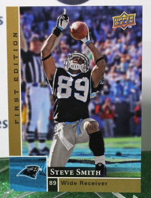 2009 UPPER DECK STEVE SMITH # 22 GOLD NFL CAROLINA PANTHERS GRIDIRON CARD