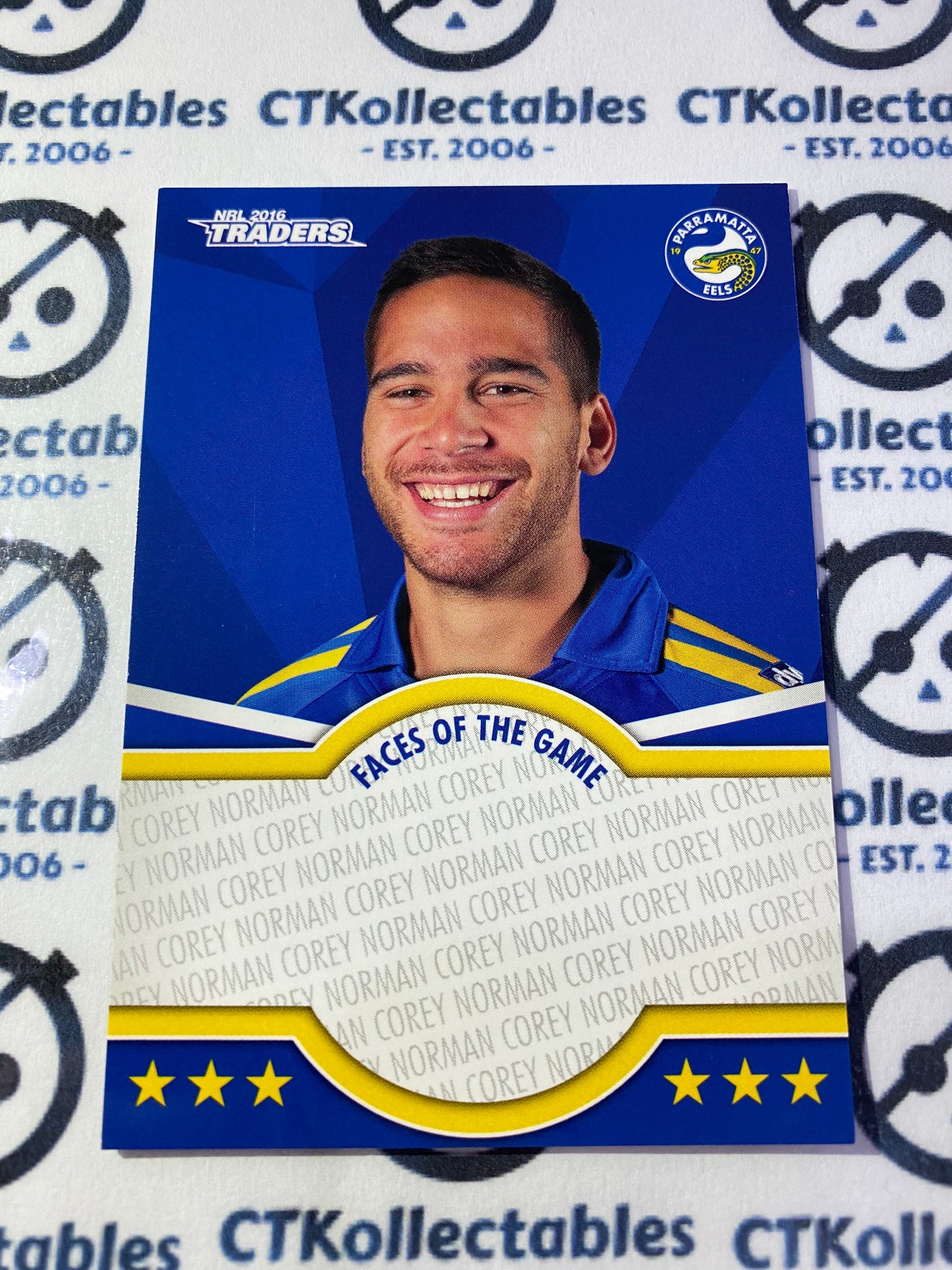 2016 NRL Traders Face Of The Game Corey Norman #FOTG28/48 Eels