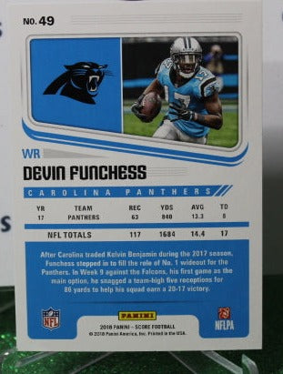 2018 PANINI SCORE DEVIN PUNCHESS # 49  NFL CAROLINA PANTHERS GRIDIRON CARD