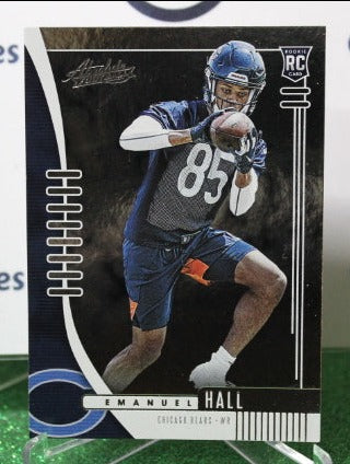2019 PANINI ABSOLUTE EMANUEL HALL # 144 ROOKIE NFL CHICAGO BEARS GRIDIRON CARD