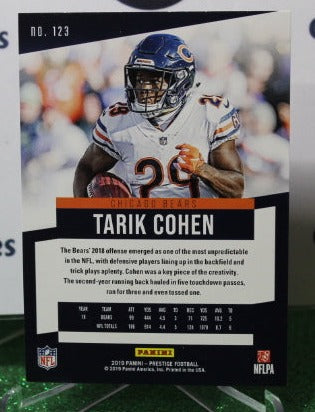 2019 PANINI PRESTIGE TARIK COHEN  # 123  NFL CHICAGO BEARS GRIDIRON CARD