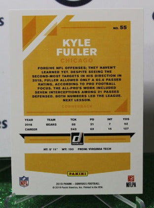2019 PANINI DONRUSS KYLE FULLER # 55 NFL CHICAGO BEARS GRIDIRON CARD
