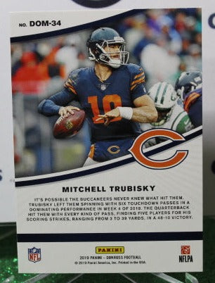 2019 PANINI DONRUSS  MITCHELL TRUBISKY # DOM-34 DOMINATORS NFL CHICAGO BEARS GRIDIRON CARD