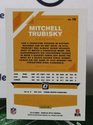 2019 PANINI DONRUSS OPTIC MITCHELL TRUBISKY # 19 NFL CHICAGO BEARS GRIDIRON CARD