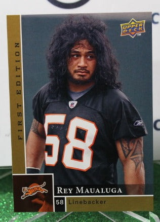 2009 UPPER DECK REY MAUALUGA  # 172 GOLD NFL CINCINNATI BENGALS  GRIDIRON CARD