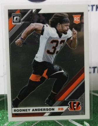 2019 PANINI DONRUSS OPTIC RODNEY ANDERSON  # 134 ROOKIE NFL CINCINNATI BENGALS  GRIDIRON CARD