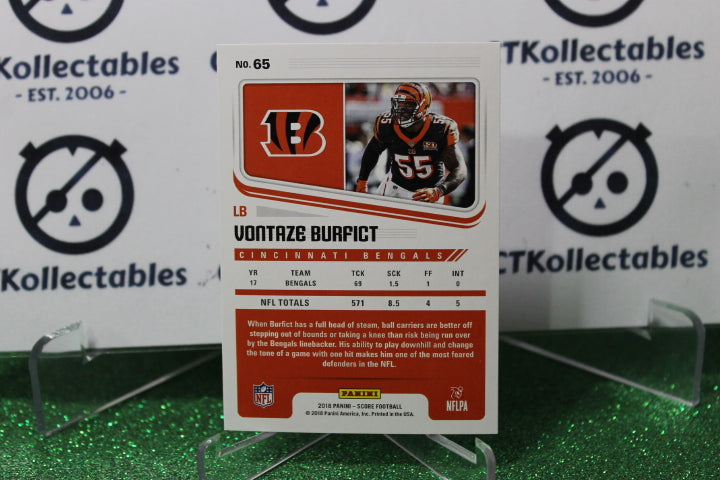 2018 PANINI SCORE VONTAZE BURFICT # 65 NFL CINCINNATI BENGALS  GRIDIRON CARD