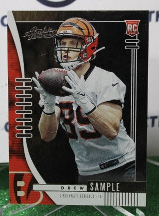 2019 PANINI ABSOLUTE DREW SAMPLE # 180 ROOKIE NFL CINCINNATI BENGALS  GRIDIRON CARD