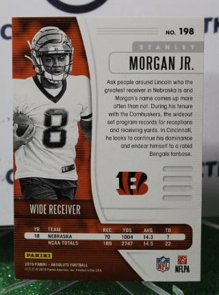 2019 PANINI ABSOLUTE STANLEY MORGAN JR. # 198 ROOKIE NFL CINCINNATI BENGALS  GRIDIRON CARD