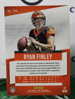 2019 PANINI PRESTIGE RYAN FINLEY # 249 ROOKIE NFL CINCINNATI BENGALS  GRIDIRON CARD