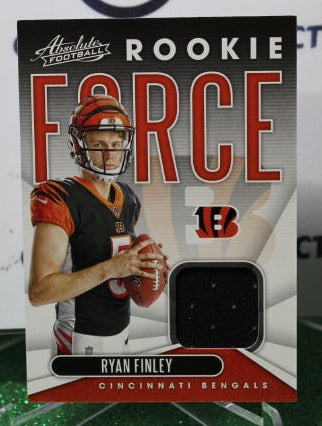 2019 PANINI ABSOLUTE RYAN FINLEY # RF-27 ROOKIE FORCE JERSEY PATCH NFL CINCINNATI BENGALS  GRIDIRON CARD