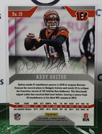 2018 PANINI PHOENIX ANDY DALTON # 19 NFL CINCINNATI BENGALS  GRIDIRON CARD