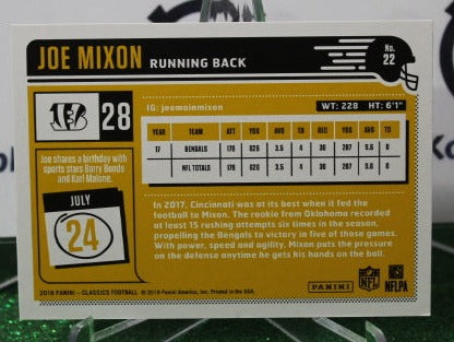 2018 PANINI CLASSIC JOE MIXON # 22 NFL CINCINNATI BENGALS  GRIDIRON CARD