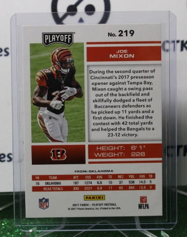 2017 PANINI PLAYOFF JOE MIXON # 218 ROOKIE AUTO 03/19  NFL CINCINNATI BENGALS  GRIDIRON CARD