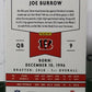 2020 PANINI CHRONICLES  JOE BURROW # PA-1 ROOKIE BRONZE NFL CINCINNATI BENGALS  GRIDIRON CARD