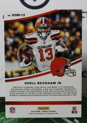 2019 PANINI DONRUSS ODELL BECKHAM JR. # DOM-13 DOMINATORS NFL CLEVELAND BROWNS  GRIDIRON CARD