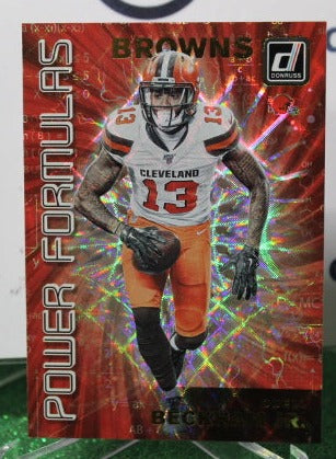 2019 PANINI DONRUSS ODELL BECKHAM JR. # PF-6 POWER FORMULAS NFL CLEVELAND BROWNS  GRIDIRON CARD