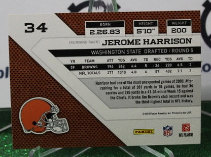 2010 PANINI THREADS JEROME HARRISON # 34 NFL CLEVELAND BROWNS  GRIDIRON CARD