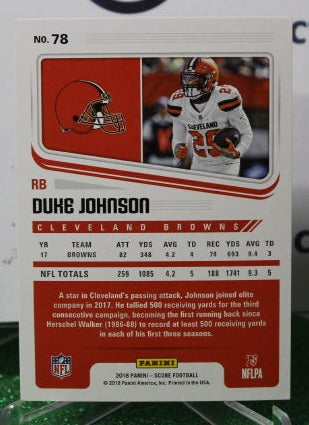 2018 PANINI SCORE DAVID NJOKU #79 NFL CLEVELAND BROWNS  GRIDIRON CARD