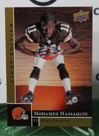 2009 UPPER DECK MOHAMED MASSAQUOI # 193 GOLD NFL CLEVELAND BROWNS  GRIDIRON CARD