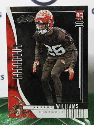 2019 PANINI ABSOLUTE GREEDY WILLIAMS # 151 ROOKIE NFL CLEVELAND BROWNS  GRIDIRON CARD