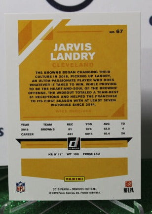 2019 PANINI DONRUSS JARVIS LANDRY # 67 NFL CLEVELAND BROWNS  GRIDIRON CARD
